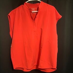 Figs Women's Bright Coral Scrub Top